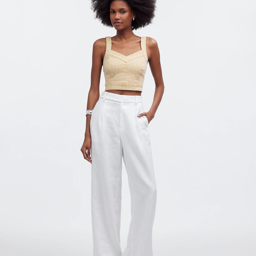 Madewell Denim Supercrop Check Tank